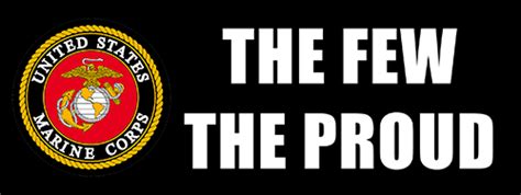 3×9 inch The Few The Proud Bumper Sticker Officially Licensed By USMC ...