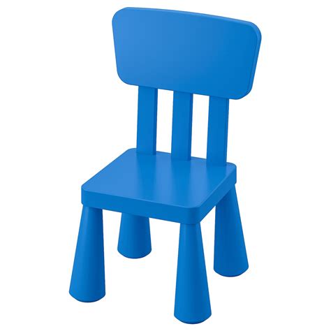 MAMMUT children's chair, indoor/outdoor/blue - IKEA