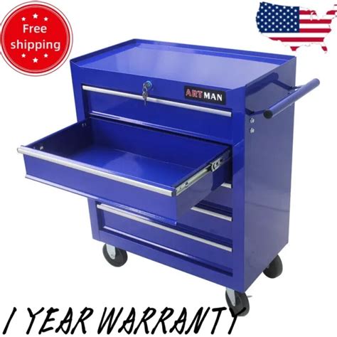 5 DRAWERS ROLLING Tool Box Cart Tool Storage Cabinet Steel Lockable Tool Chest $239.00 - PicClick