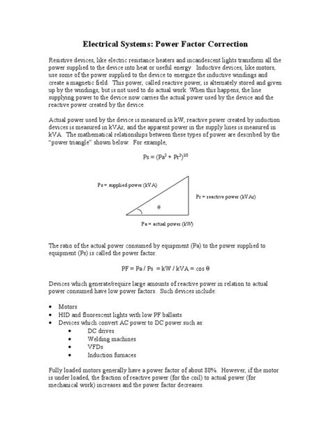 Power Factor | PDF | Ac Power | Capacitor