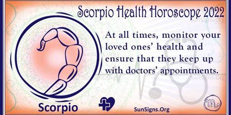 Scorpio Health And Fitness Horoscope 2022 Predictions - SunSigns.Org