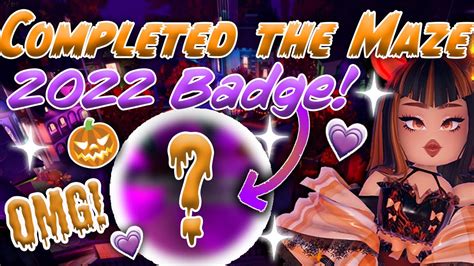 COMPLETED THE HALLOWEEN MAZE NEW BADGE 2022! 👻Royale High Halloween Underground Cave Maze - YouTube