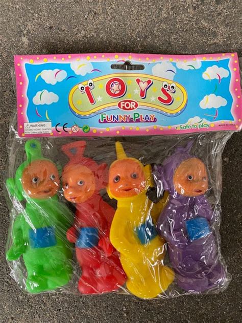 Vintage Teletubbies Rubber Squeak Toys Bath Toy Set Bootleg | Etsy