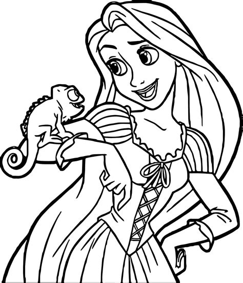 Mewarnai Gambar Putri Rapunzel - Yuk Warnai