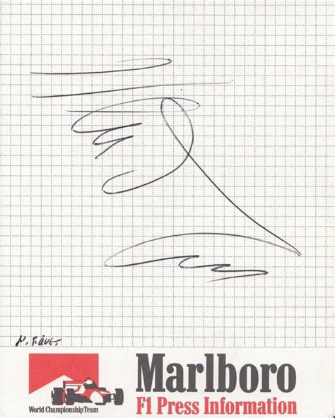 HAND SIGNED NELSON PIQUET AUTOGRAPH SIGNATURE MARLBORO F1 PRESS PAPER SHEET | eBay | Hand sign ...