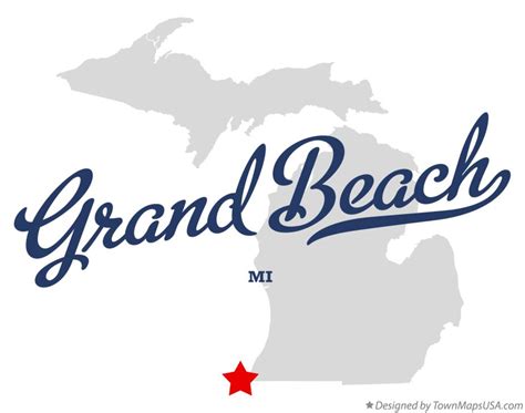 Map of Grand Beach, MI, Michigan