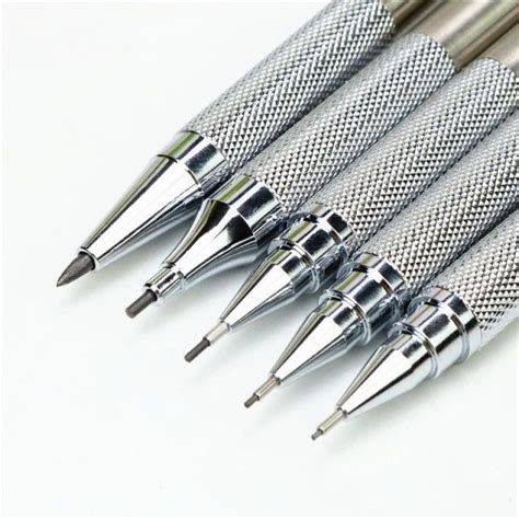 5 Pcs/set Professional Metal Mechanical Pencil Art Drawing Design HB 2B ...