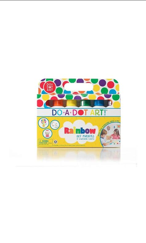 Do A Dot Art! Markers 6-Pack Rainbow Washable Paint Markers, The Original Dot Marker, Hobbies ...