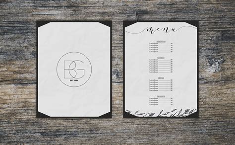 Free Customizable Menu Mockup in PSD - DesignHooks