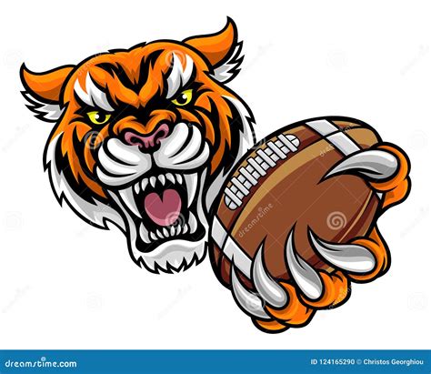 Tigers Football Design Cartoon Vector | CartoonDealer.com #166765883