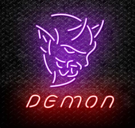 Dodge Challenger SRT Demon Logo Neon Sign For Sale // Neonstation