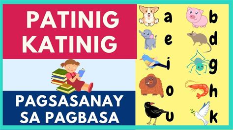 PAGBASA ng mga SALITANG NAGSISIMULA sa PATINIG at KATINIG / Kinder & Grade One - YouTube