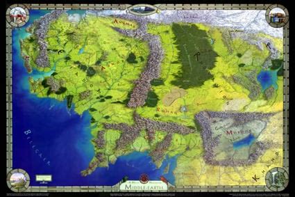 Lord of the Rings Poster Map - Tolkien Gateway