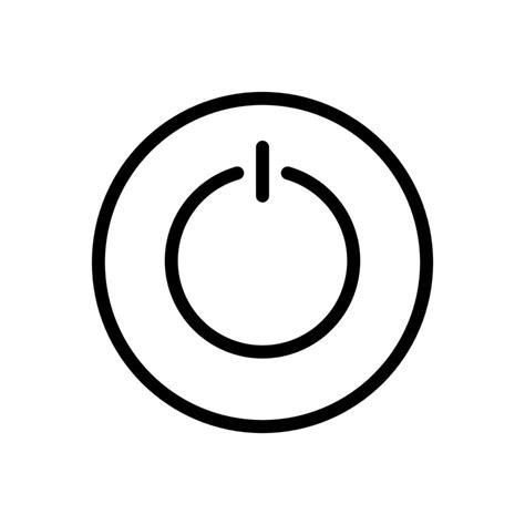 Power button, shutdown symbol icon in line style design isolated on ...