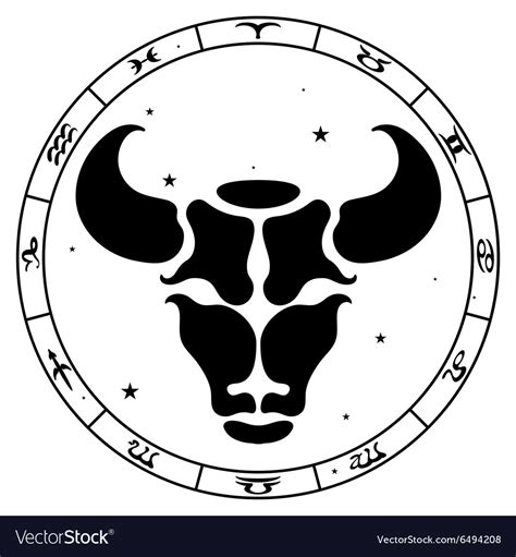 Zodiac sign taurus Royalty Free Vector Image - VectorStock