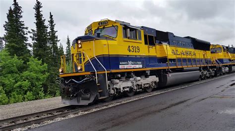 Alaska Railroad Northbound Passenger Train at Denali - YouTube