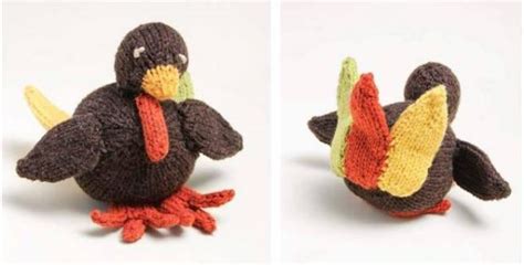 Tiny Turkey Knitted Stuffed Toy [FREE Knitting Pattern]