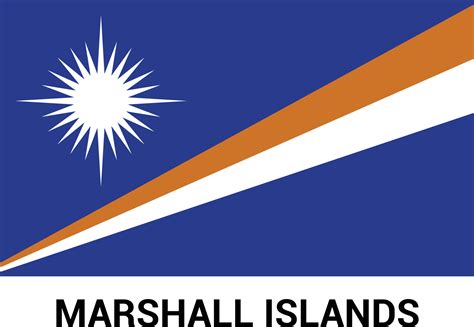 Marshall Islands flag design vector 13365963 Vector Art at Vecteezy