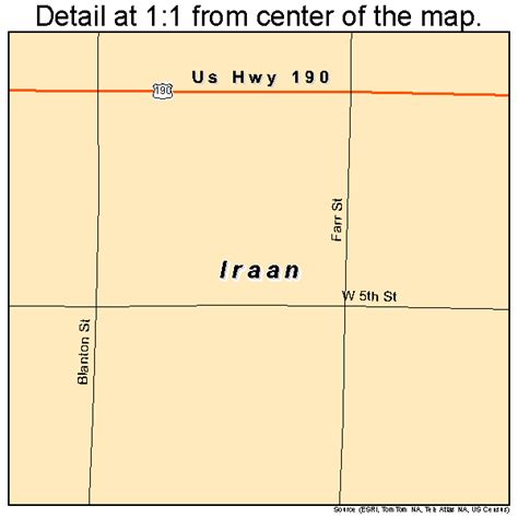 Iraan Texas Street Map 4836128