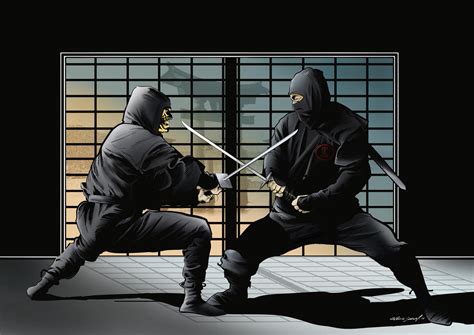 Ninja fight - 2015 by clovisbrasilart on DeviantArt