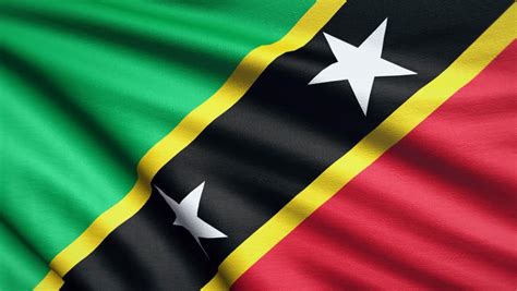 Flag Of Saint Kitts And Nevis Stock Footage Video 3703025 | Shutterstock