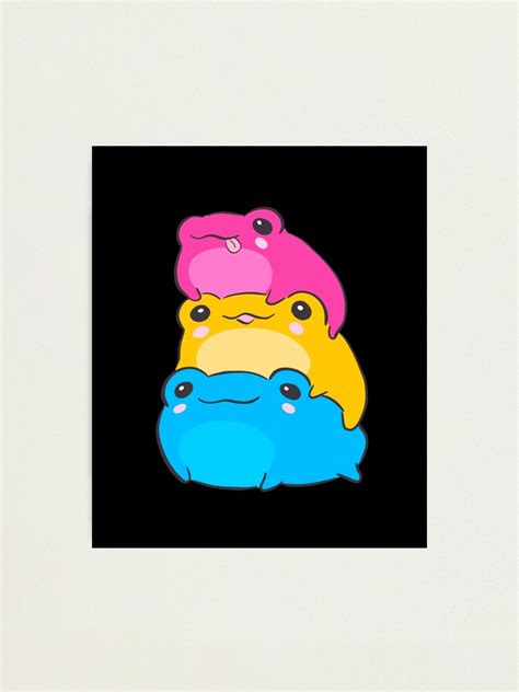 Lámina fotográfica «Pansexual Flag Color Frogs Sutil Pan Pride LGBTQ Aesthetic- Pan Pride ...