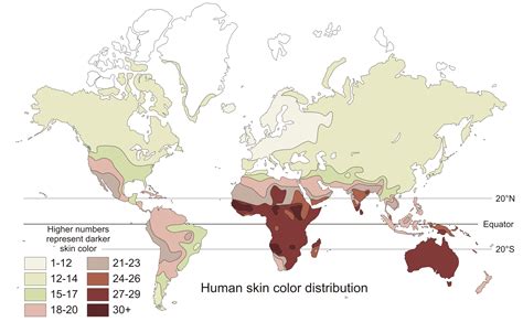 Human skin color, Skin color, Skin mapping