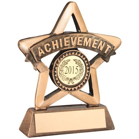 BRZ/GOLD RESIN 'ACHIEVEMENT' MINI STAR TROPHY – The Trophy Den