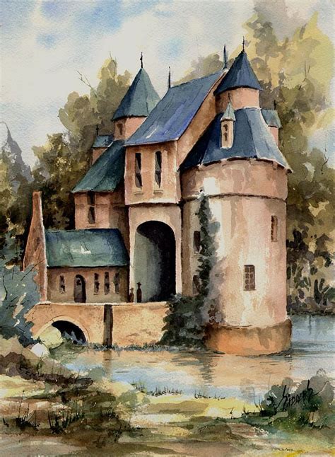 Secluded Castle by Sam Sidders | Castle painting, Watercolor landscape paintings, Watercolor ...