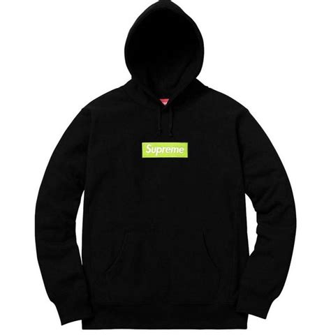 Classic Box Logo Hoodie Black Lime – Hype Panda