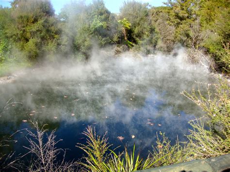 Jen&Kev's Journey!: Rotorua- Hot springs and Redwood Forest