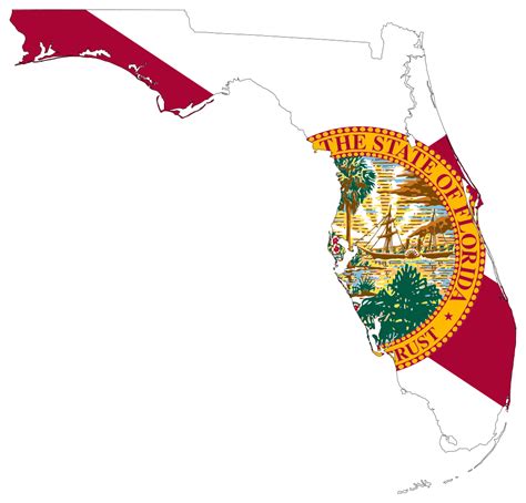 OnlineLabels Clip Art - Florida Map Flag