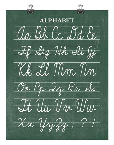 Cursive Alphabet Banner For Virtual Classroom – Download Printable Cursive Alphabet Free!