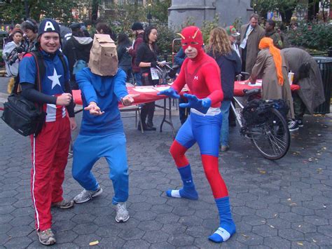 DIY heroes | captain america, spiderman with a paper bag mas… | Flickr