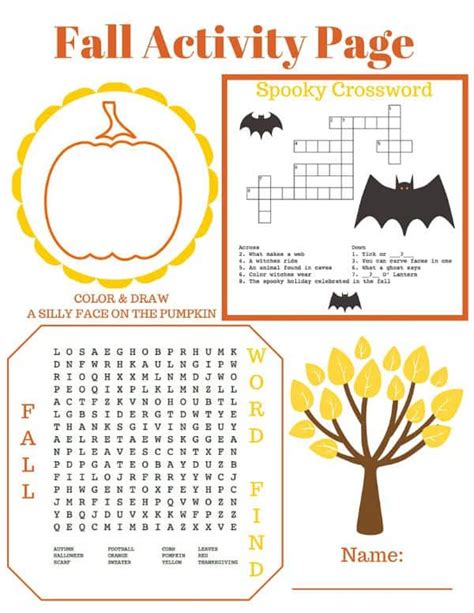 Printable Fall Activities