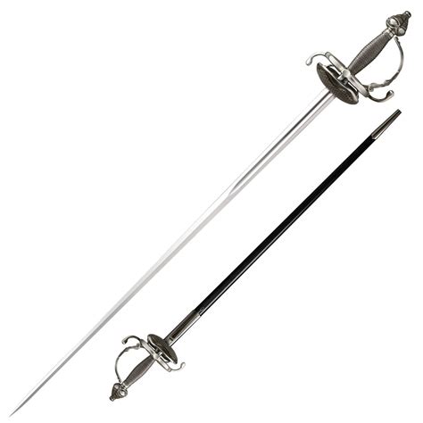 Cold Steel Ribbed Shell Swept Hilt Rapier Sword - 88CHR - NinjaReady