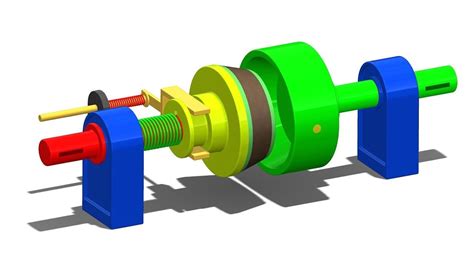 Cone Clutch Working Animation | Friction Clutch | Solidworks Animation ...