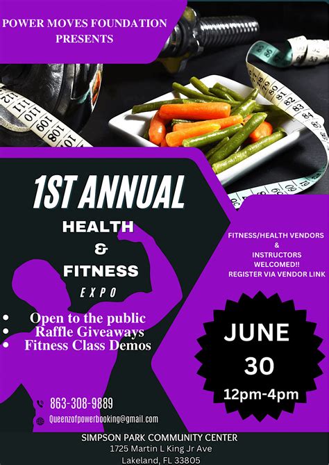 1st Annual Health & Fitness Expo, Simpson Park Community Center, Lakeland, 30 June 2024 | AllEvents