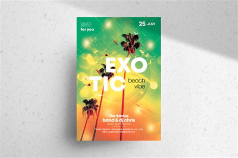 Exotic Summer Free PSD Flyer Template - PixelsDesign