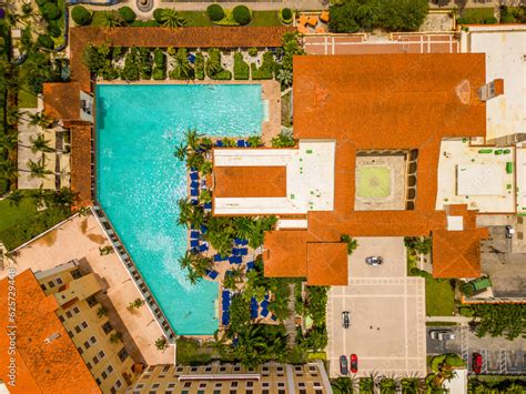 The Biltmore Hotel Miami aerial overhead photo of the swimming pool ...