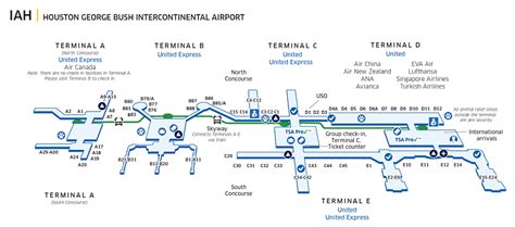 Houston Intercontinental (IAH) Airport Map | United Airlines