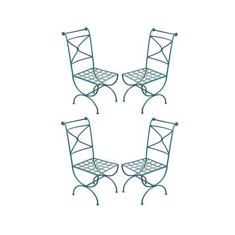 Early 20th Century Roman-Style Painted Wrought-Iron Side Chairs - Set of 4 on Chairish.com Chair ...