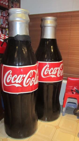 2 x Large Coca Cola Bottles