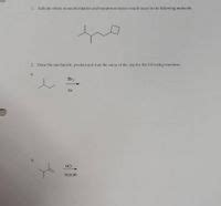 Answered: 1. Indicate where monochlorination and… | bartleby