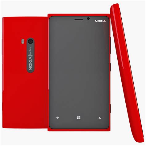 3d red nokia lumia 920