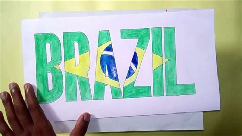 Brazil Flag Drawing at PaintingValley.com | Explore collection of Brazil Flag Drawing