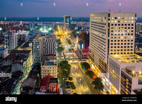 Myanmar (Burma), Yangon, the colonial city, general view Stock Photo ...