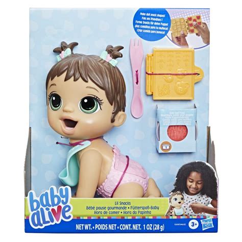 Baby Alive Lil Snacks Doll, Eats and "Poops," 8-inch Baby Doll with ...