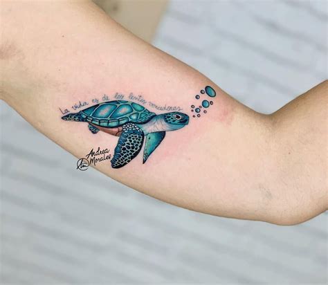 Photo - Turtle tattoo by Andrea Morales | Photo 29026 | Tatuajes de tortugas marinas, Tatuajes ...