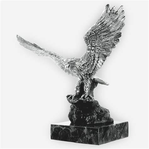 Eagle Silver Sculpture - Zanfeld